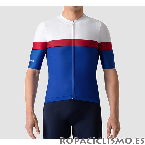 2019 Maillot La Passione Tirantes Mangas Cortas Blanco Rojo Azul